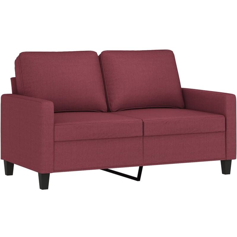 Vidaxl - Canapé à 2 places Rouge bordeaux 120 cm Tissu