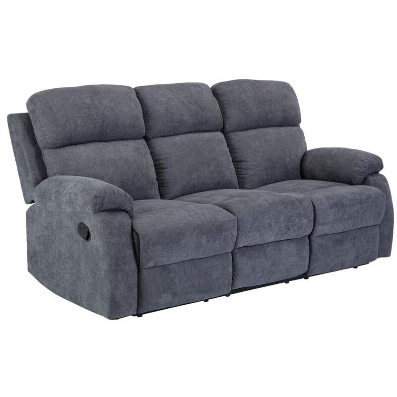 Vente-unique - Canapé 3 places relax en tissu tolzano - Anthracite