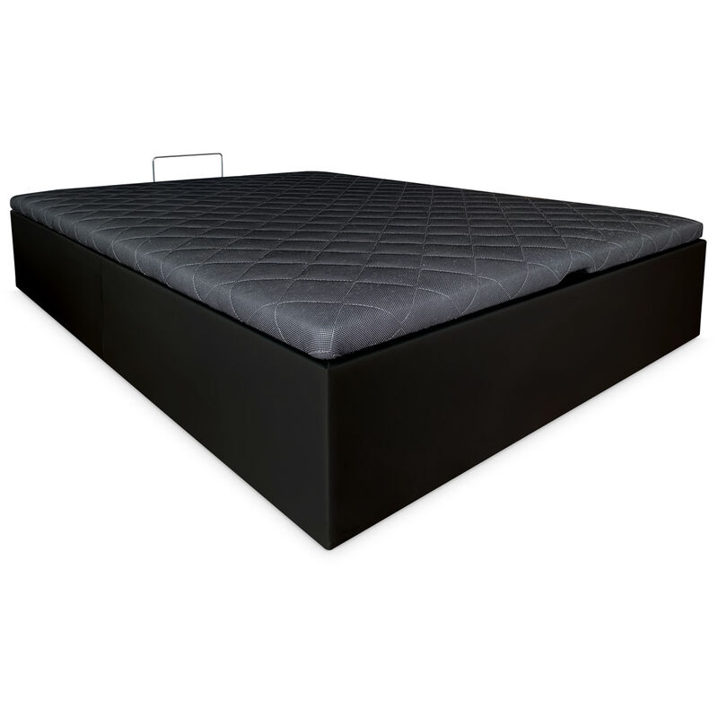 

Canapé Abatible Reforzado Polipie Color Negro 150x190 Con Gran Capacidad | Incluye Montaje