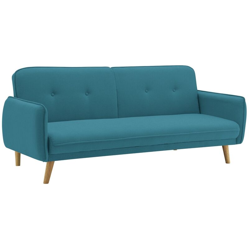 Canapé droit Bleu Tissu Pas cher Design Confort