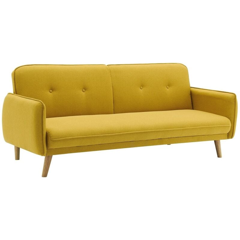 Canapé droit Jaune Tissu Pas cher Design Confort