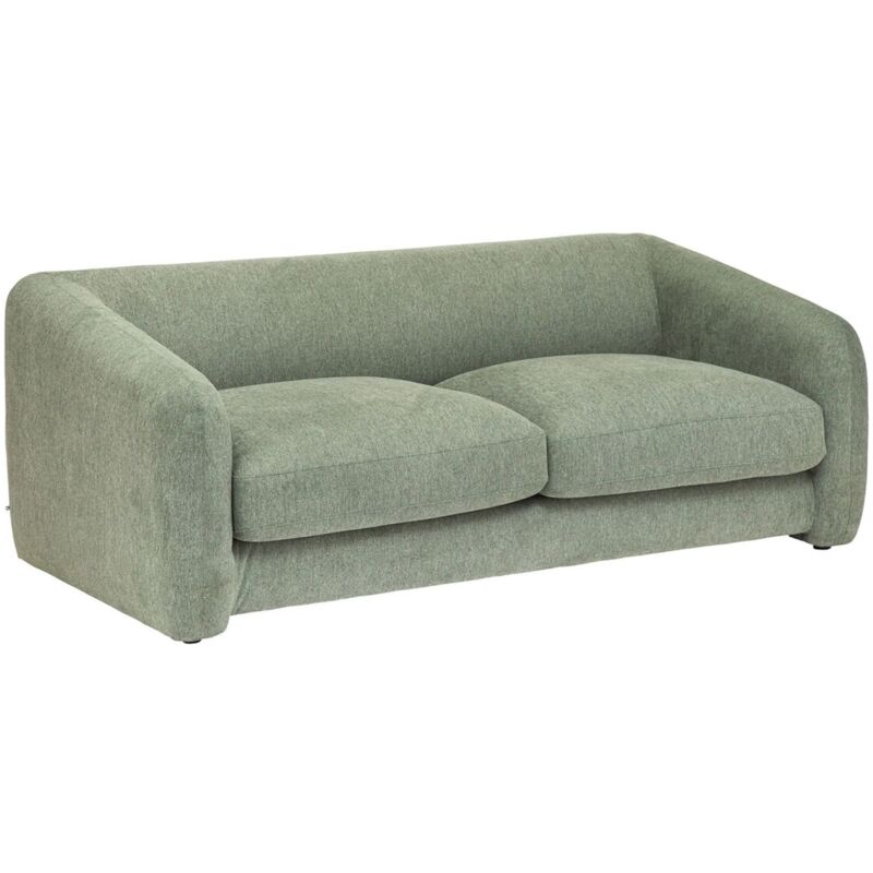 Atmosphera - Canapé rétro chic convertible Guppy Céladon 198x98x73 cm
