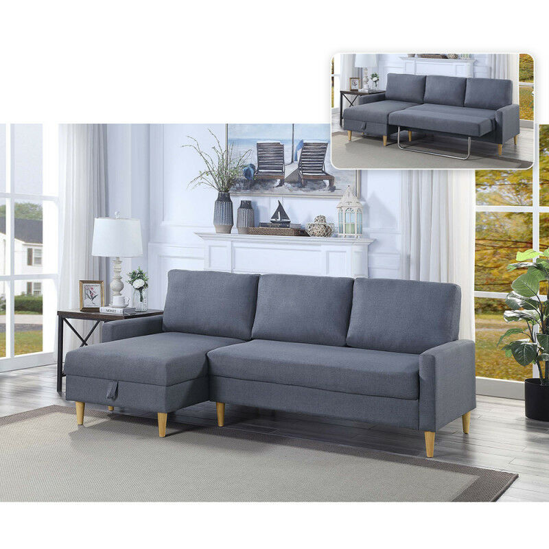 Canapé d'angle Gris Tissu Design Confort Promotion