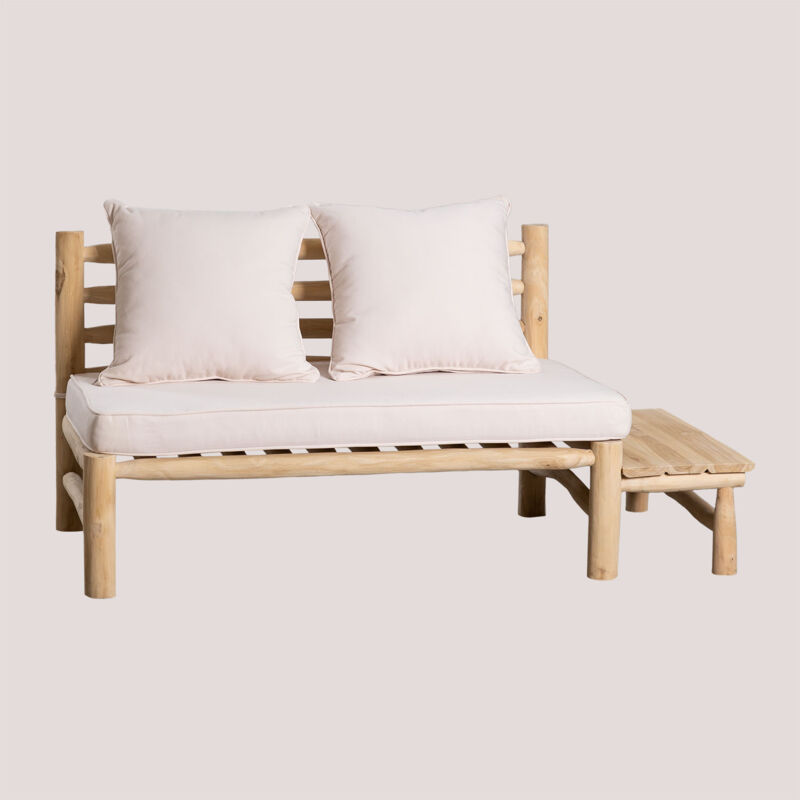 Canapé de jardin 2 places en bois Nabila Sklum