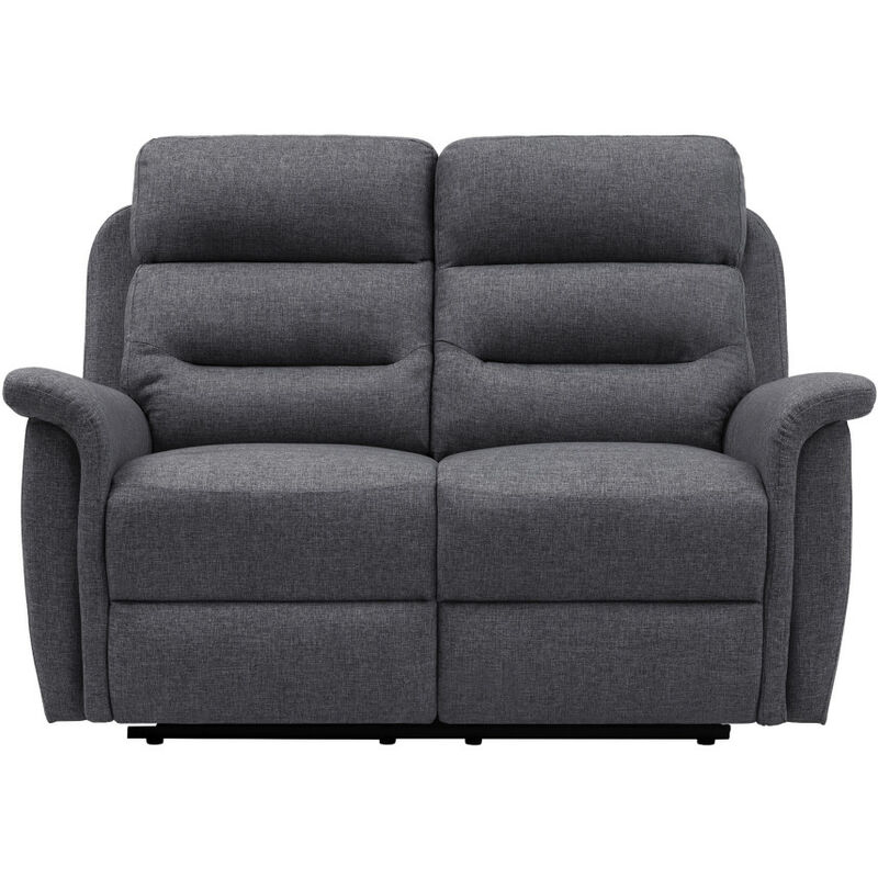 Usinestreet - Canapé de Relaxation 2 places en Tissu Gris léon - Gris foncé