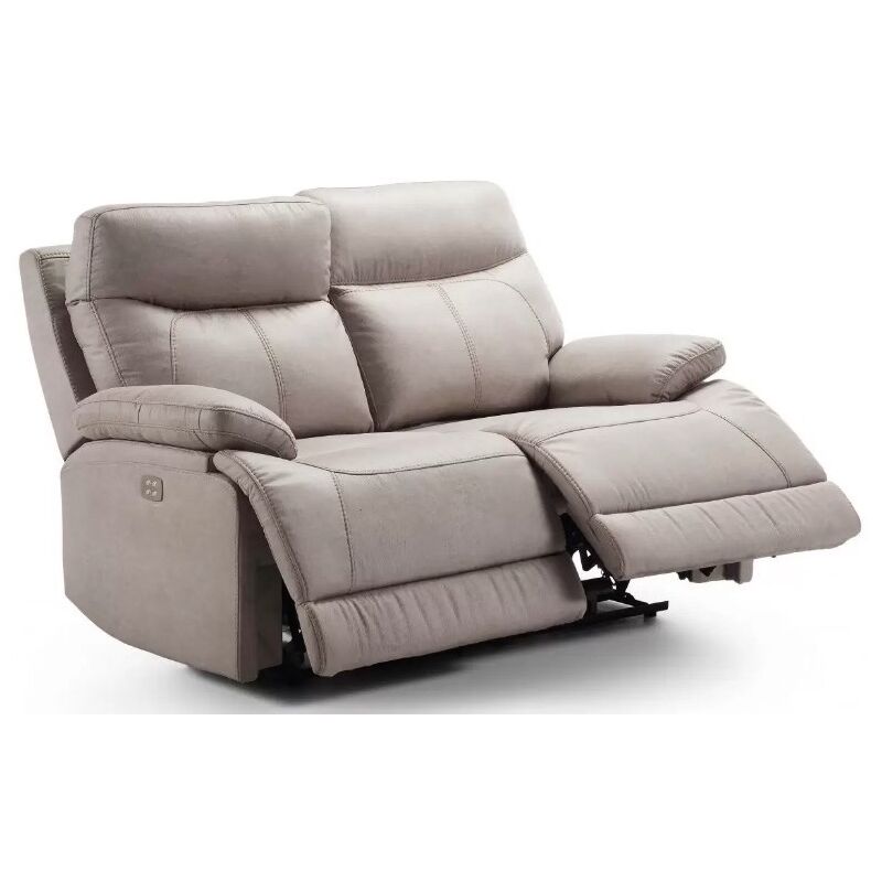 Les Tendances - Canapé de relaxation 2 places électrique microfibre beige Ducka 154cm Les Tendances - Canapé de relaxation 2 places électrique microfibre beige Ducka 154cm
