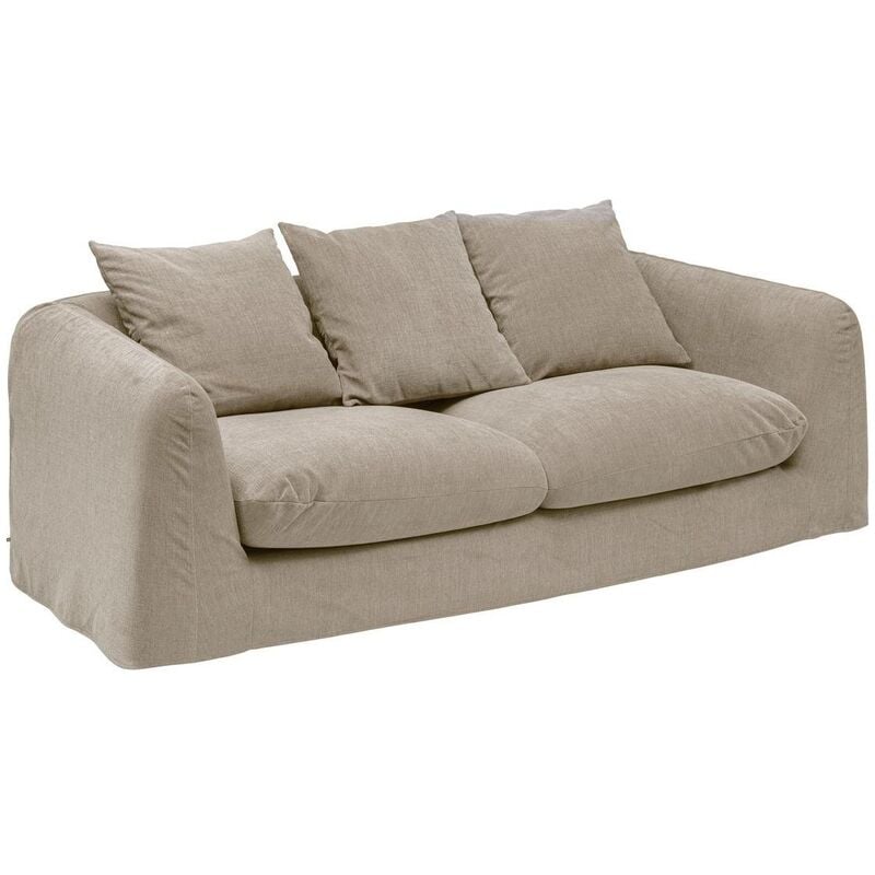 Atmosphera - Canapé Emile 3 places beige créateur d'intérieur