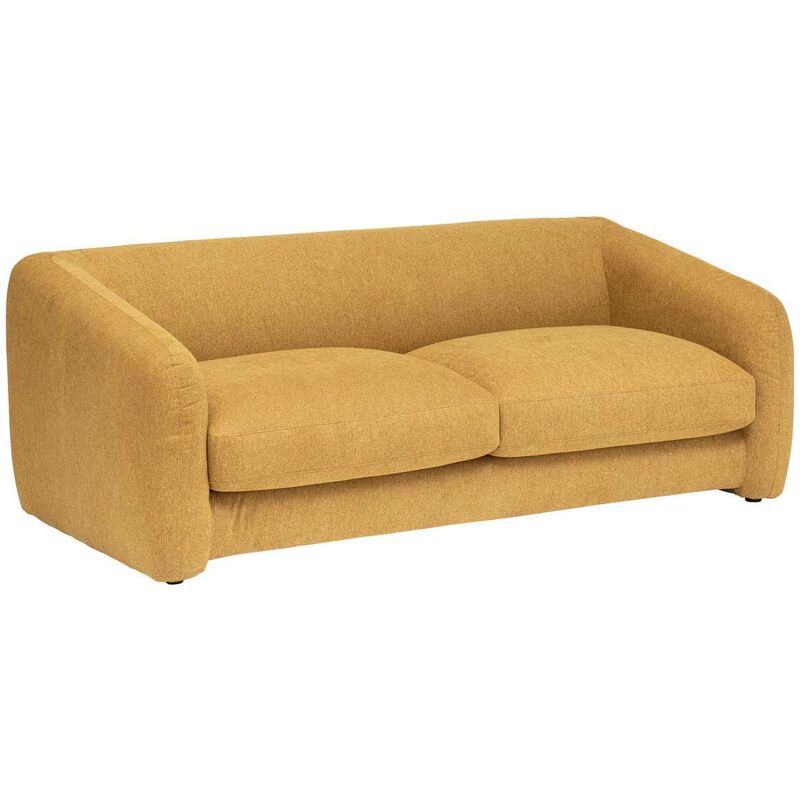 Atmosphera - Canapé Guppy 3 places jaune moutarde créateur d'intérieur