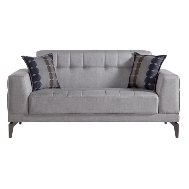 Abitare - Canapé-lit deux places 181 x 80 cm gris - Aosta