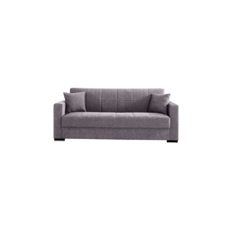 Capaldo - CanapA -lit Nora 3 places gris mobilier de maison cm 210x80x90 h