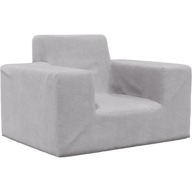 Canapé pour enfants Gris clair Peluche douce Vidaxl