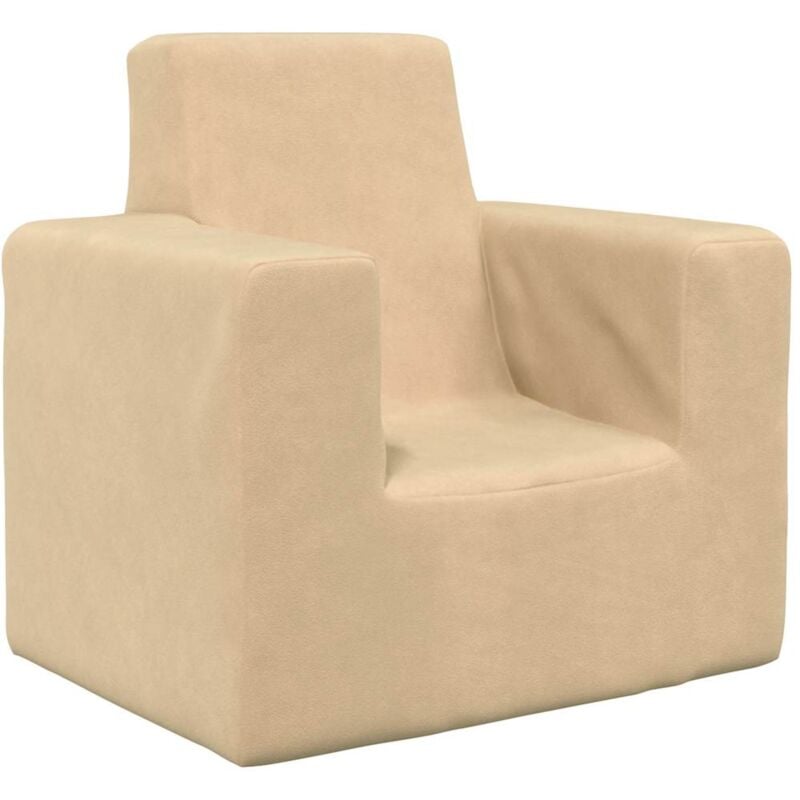 Vidaxl - Canapé pour enfants Crème Peluche douce