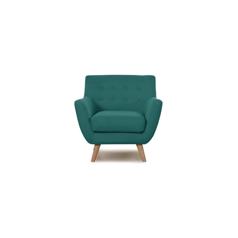 Fauteuil scandinave 1 place vert - Nils