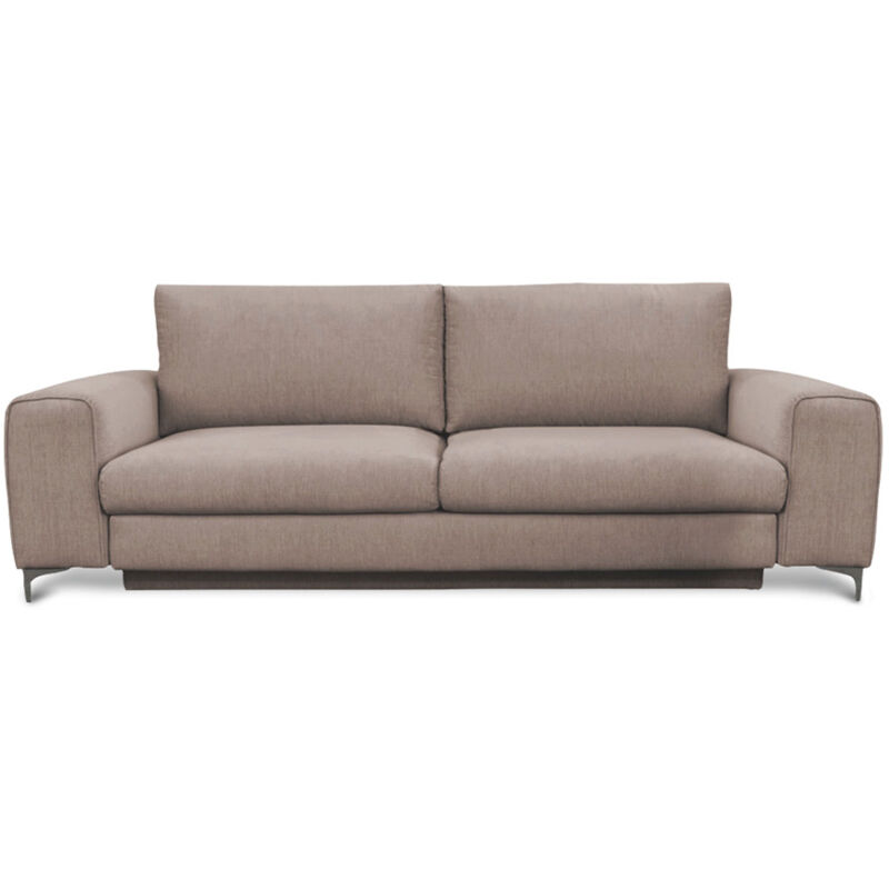 Canapé Tissu Droit Taupe Fiesole - 3 Places - Taupe