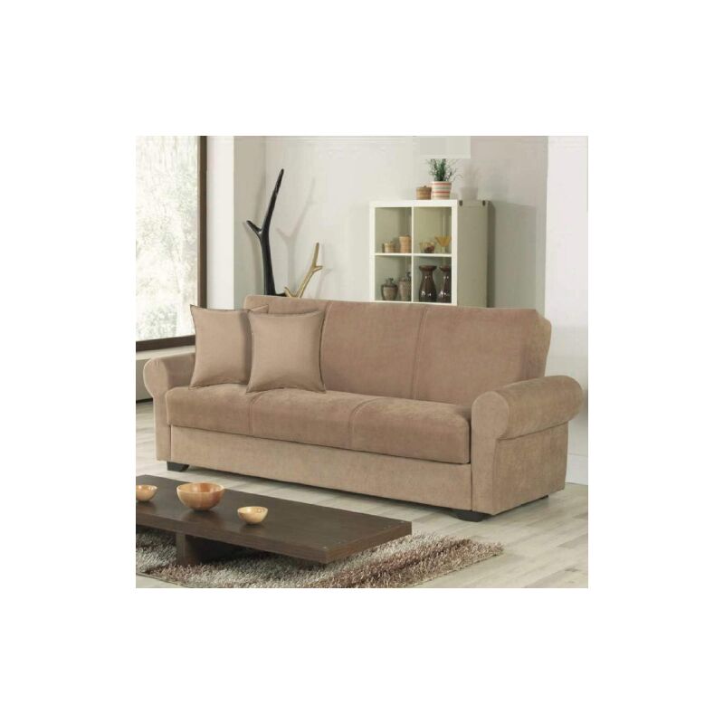 Capaldo - Firenze canape'-lit 3 places fonction cappuccino couleur canape' dimensions cm 225 x 86 x 88 h canape'-lit conteneur
