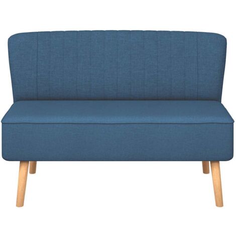 Canapé 117 x 55,5 x 77 cm Canapé relax - Canapé de salon Tissu Bleu BV527414 - BonneVie