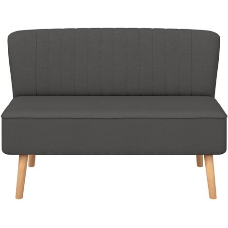Canapé 117 x 55,5 x 77 cm Canapé relax - Canapé de salon Tissu Gris foncé BV619615 - BonneVie
