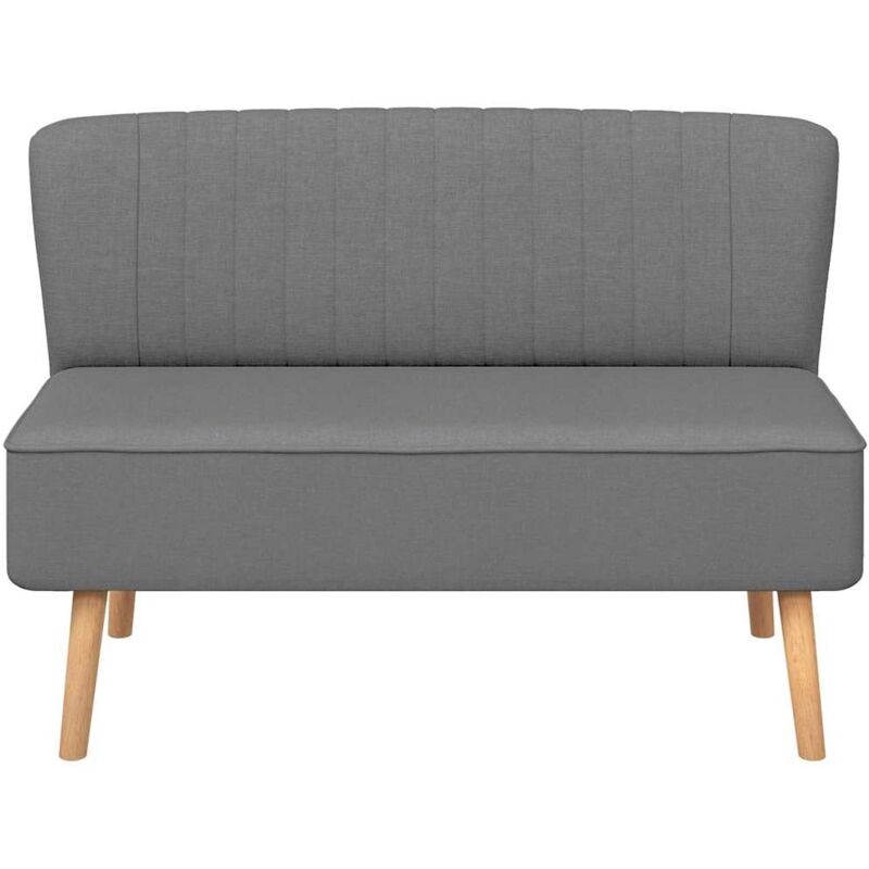 Vidaxl - Canapé 117 x 55,5 x 77 cm Tissu Gris clair