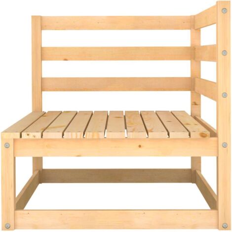 Canapé 2 places de jardin,Canapé d'extérieur,Sofa de jardin avec coussins Bois de pin massif CFW146628