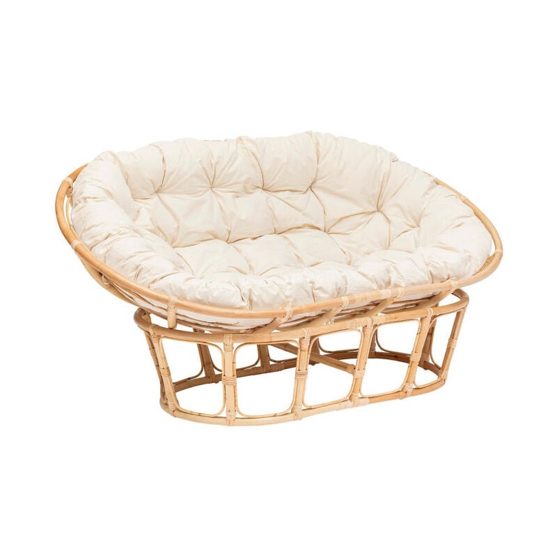 Atmosphera - Canapé 2 Places en Rotin 'Mamasan' 170cm Beige