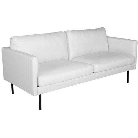 Canapé 2 Places en Tissu "Zoom" 180cm Beige Clair