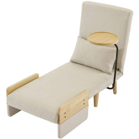 Canapé 3-en-1 convertible avec fonction de couchage Linen Beige 74.50x66.00x88.00 ZIPSOFA