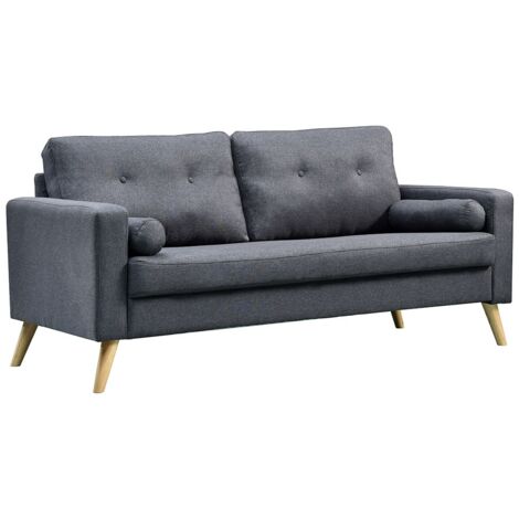 ATRAPAMUEBLES Canapé 3 places ALVIN Gris clair