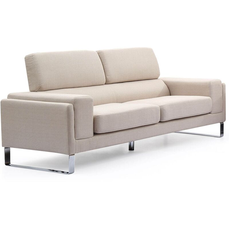 Canapé Barth 3 places Tissu Beige - Beige