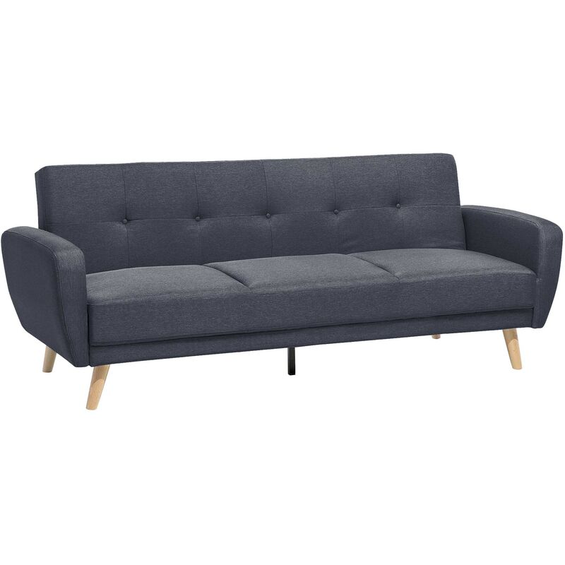 Canapé 3 places convertible scandinave gris anthracite SILO