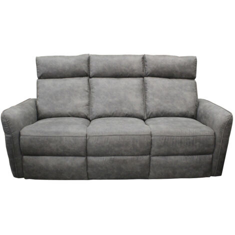 Canapé 3 places électrique relax gris anthracite Lito