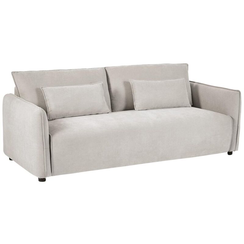 Vente-unique - Canapé 3 places en tissu beige balavo