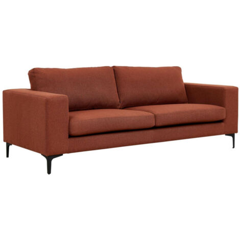 Canapé 3 Places en Tissu "Bolero" 215cm Rouge