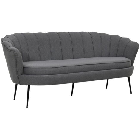 Canapé 3 Places en Tissu "Calais" 180cm Gris