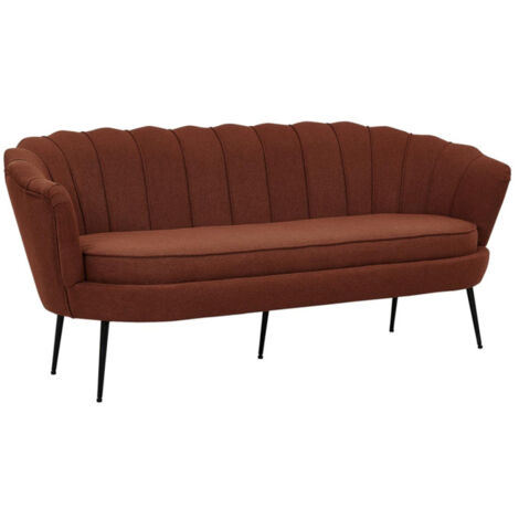 Canapé 3 Places en Tissu "Calais" 180cm Rouge