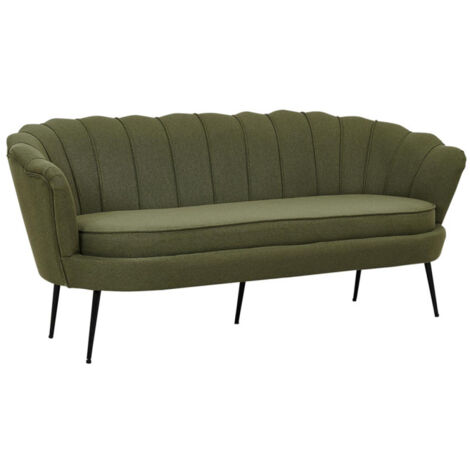 Canapé 3 Places en Tissu "Calais" 180cm Vert
