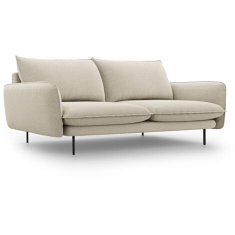 Canapé 3 places en tissu structurel beige