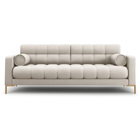Canapé 3 places en tissu structurel beige
