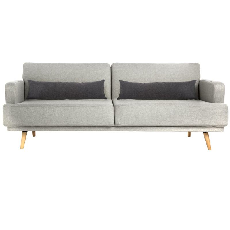 Atmosphera - Canapé convertible Jack 3 places gris souris créateur d'intérieur