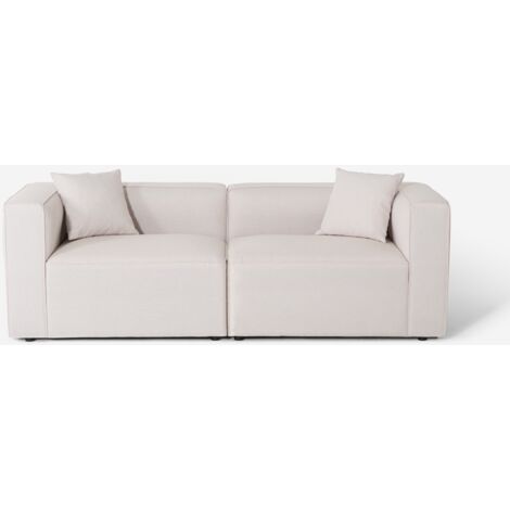 Canapé 3 places modulable moderne en tissu Neko - Beige