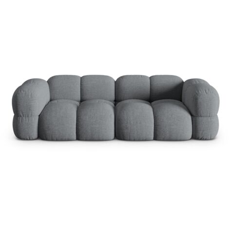 Canapé 4 places en tissu structurel gris