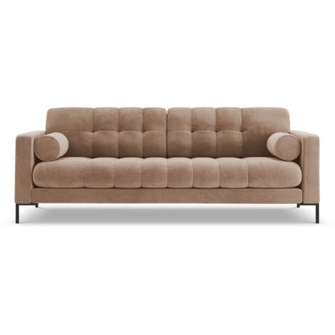 Canapé 4 places en velours beige
