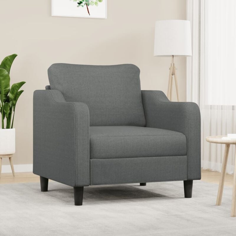Maisonchic - Fauteuil, Fauteuil Salon, Fauteuil relax Gris foncé 60 cm Tissu PWFN32408 design in