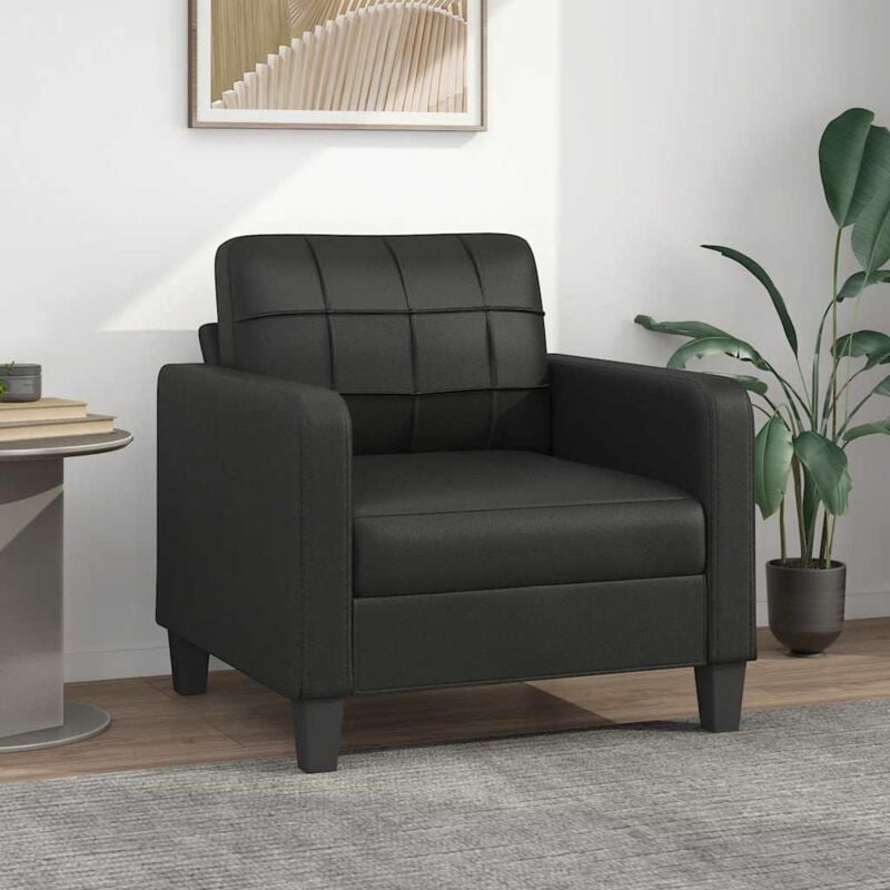 Fauteuil Noir 60 cm Similicuir