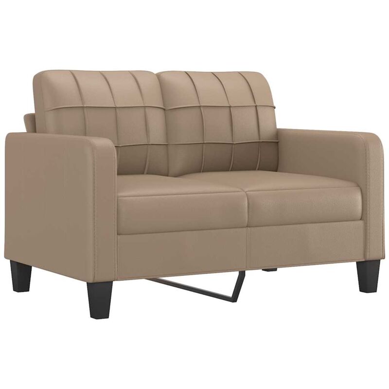 vidaXL Canapé à 2 places Cappuccino 120 cm Similicuir