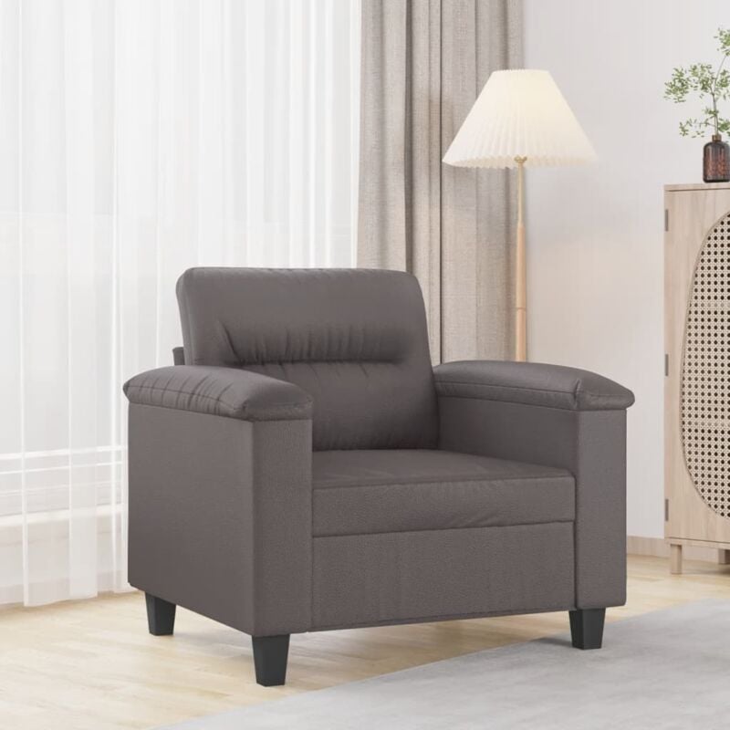 Vidaxl - Fauteuil Gris 60 cm Similicuir