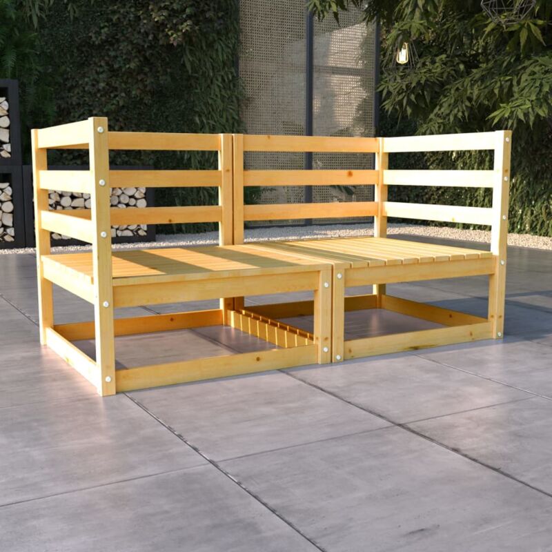 Maisonchic - Canapé à 2 places de jardin, Salon de jardin, canapé relax bois de pin solide togp24552 design in