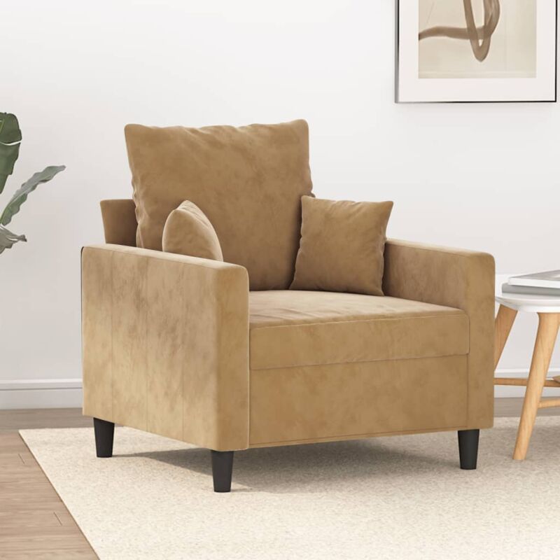 Vidaxl - Fauteuil Marron 60 cm Velours