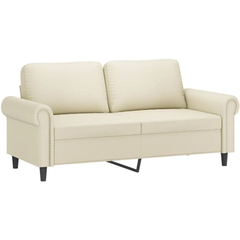Vidaxl - Canapé à 2 places Crème 140 cm Similicuir