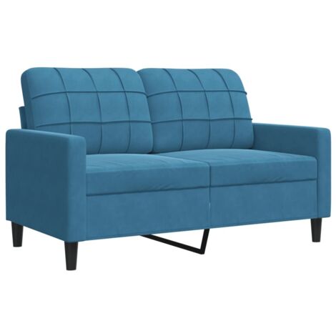 Canapé à 2 places,Sofa pour Salon,Banquette Bleu 120 cm Velours CFW890605