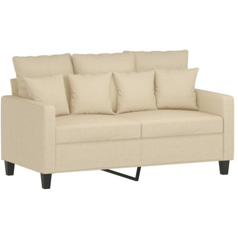 Canapé à 2 places,Sofa pour Salon,Banquette Crème 120 cm Tissu CFW470125